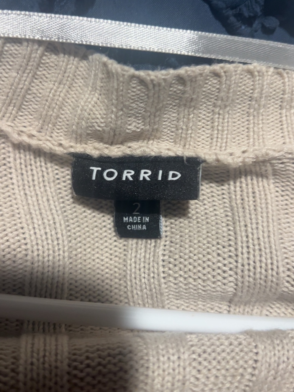 torrid Taupe Ribbed Button-Front Cardigan - Picture 4 of 4